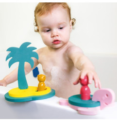 Jeu de bain à assembler QUUT, l'Île au Trésor