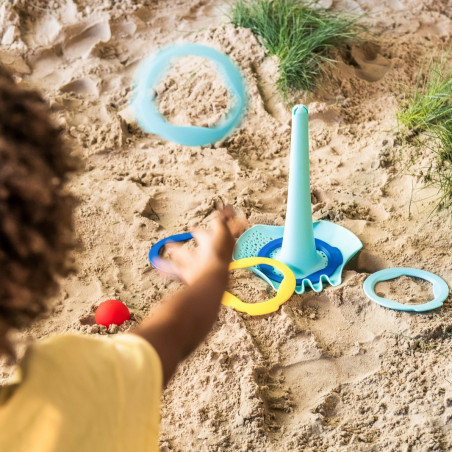 Râteau pelle tamis de plage QUUT, Triplet Bleu Vintage