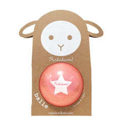Ballon pailleté 10 cm RATATAM, mouton rose