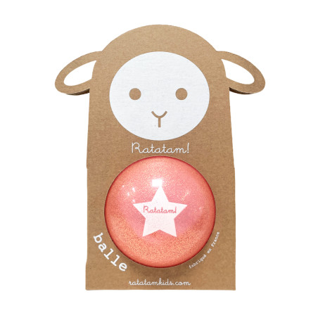 Ballon pailleté 10 cm RATATAM, mouton rose