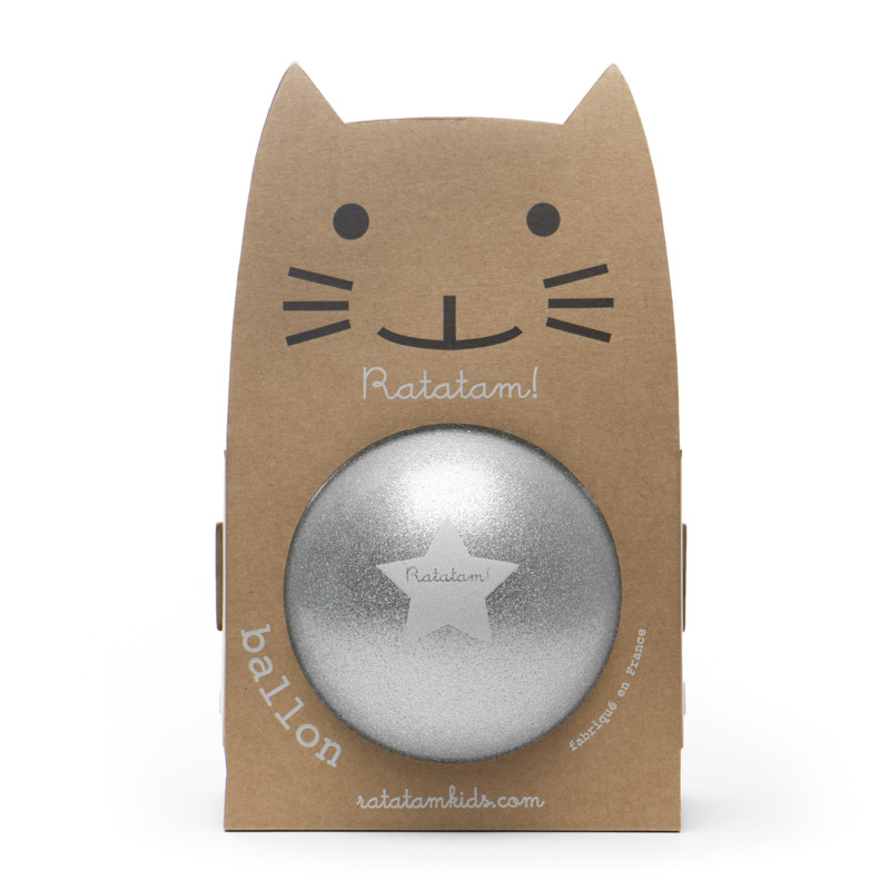 Ballon pailleté 15 cm RATATAM, argent