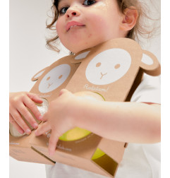 Ballon pailleté 10 cm RATATAM, mouton jaune