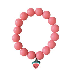 Bracelet RATATAM, perles et fruit, rose