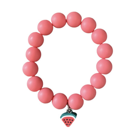 Bracelet RATATAM, perles et fruit, rose