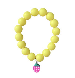 Bracelet RATATAM, perles et fruit, jaune