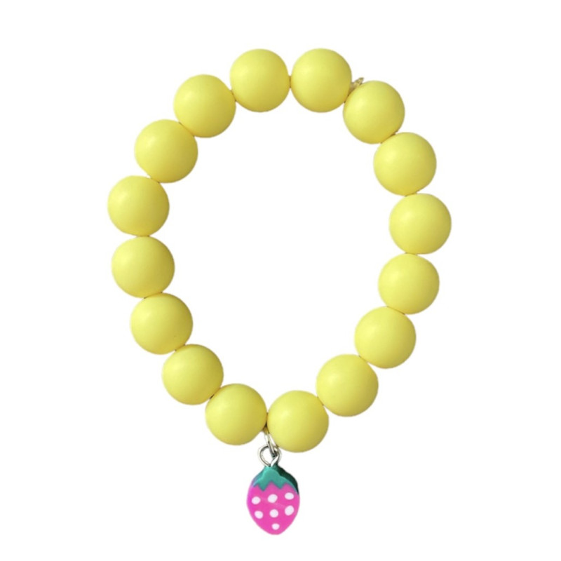 Bracelet RATATAM, perles et fruit, jaune