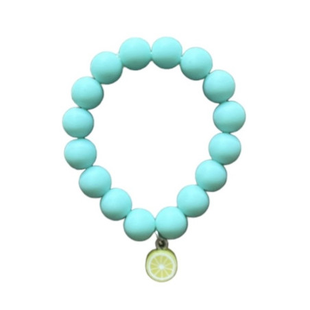 Bracelet RATATAM, perles et fruit, bleu