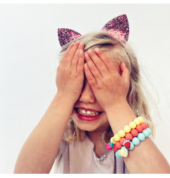 Bracelet RATATAM, perles et fruit, bleu