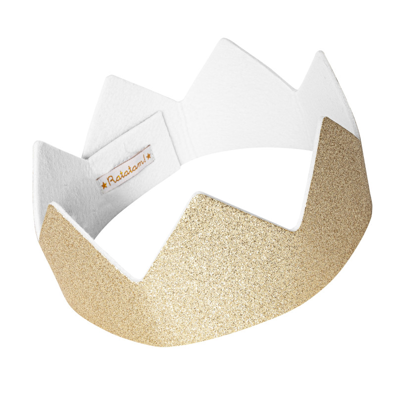 Couronne ajustable RATATAM, dorée à paillettes