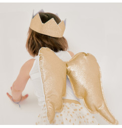 Couronne ajustable RATATAM, dorée à paillettes