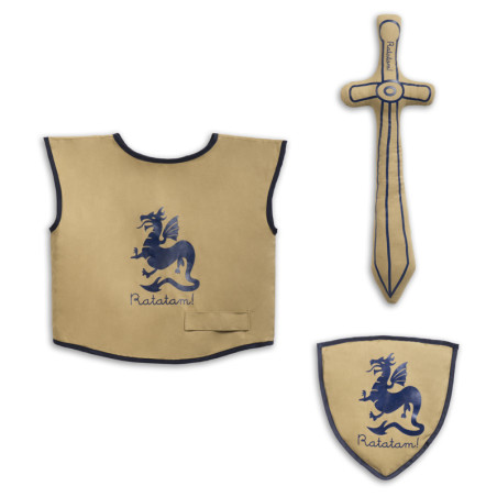 Kit de déguisement Chevalier RATATAM, beige et bleu