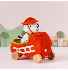 Voiture avec Chien Pilote et son garage OLLI ELLA, Holdie Dog Chief