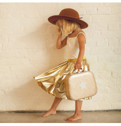 Jupe qui tourne métallisée RATATAM, dorée