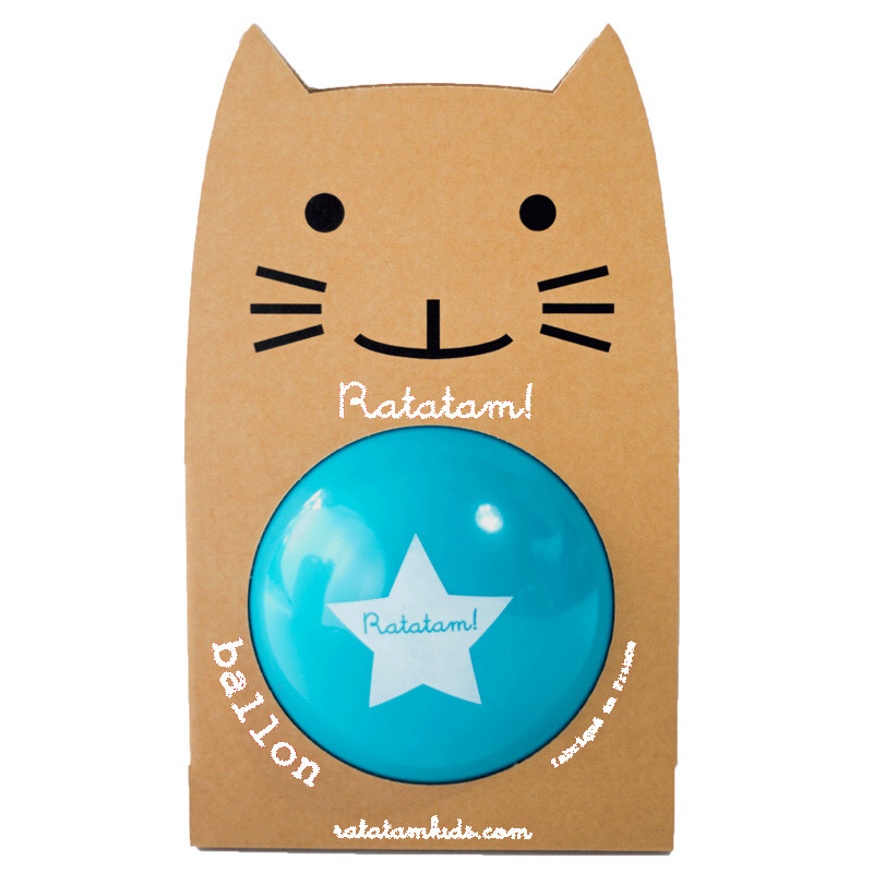 Ballon 15 cm RATATAM, bleu turquoise