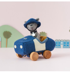 Voiture avec Chien Pilote et son garage OLLI ELLA, Holdie Dog Officer