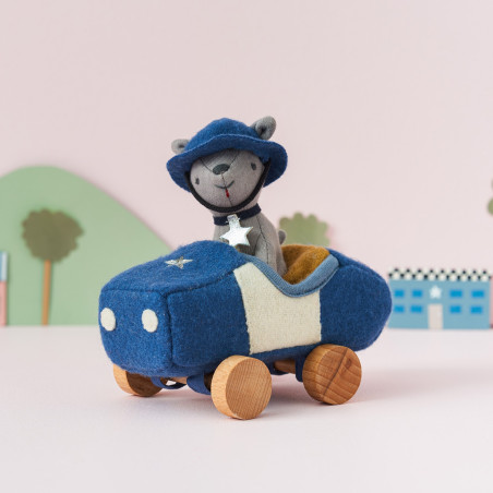 Voiture avec Chien Pilote et son garage OLLI ELLA, Holdie Dog Officer