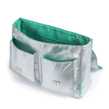 Cartable RATATAM, argent et vert