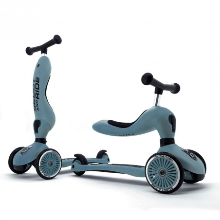 Trottinette évolutive 1 - 5 ans Highway Kick 1 SCOOT AND RIDE, bleu acier