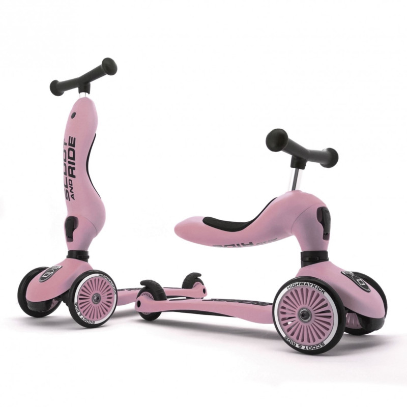 Trottinette évolutive 1 - 5 ans Highway Kick 1 SCOOT AND RIDE, rose