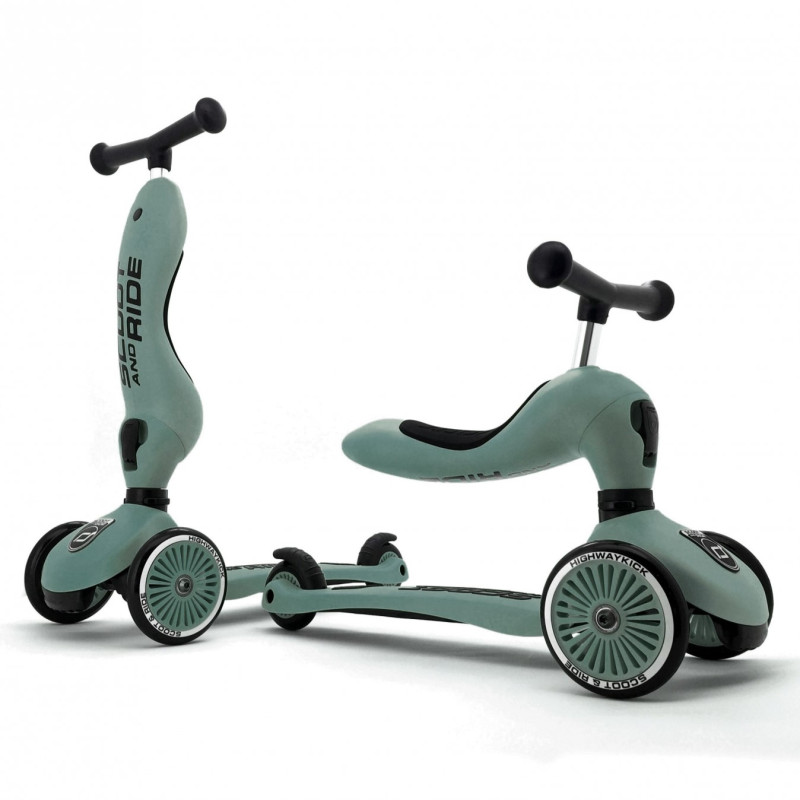 Trottinette évolutive 1 - 5 ans Highway Kick 1 SCOOT AND RIDE, vert forêt
