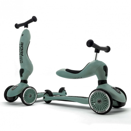 Trottinette évolutive 1 - 5 ans Highway Kick 1 SCOOT AND RIDE, vert forêt