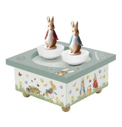 Boîte à musique Dancing Peter Rabbit Bleu TROUSSELIER