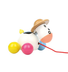 Baby Rosy vache jouet en bois à tirer VILAC