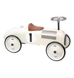Porteur voiture vintage VILAC, blanc crème