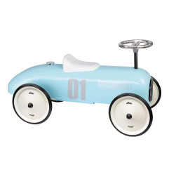 Porteur voiture vintage VILAC,  bleu tendre