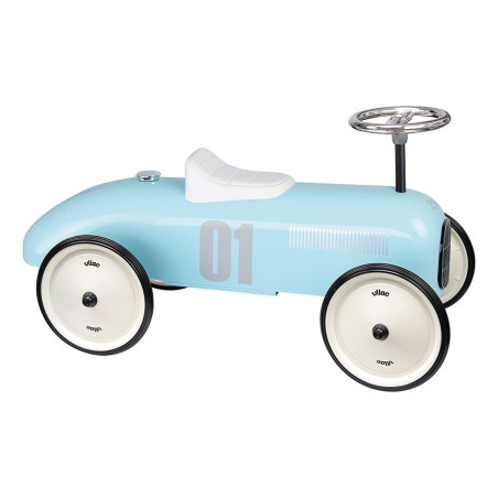 Porteur voiture vintage VILAC,  bleu tendre