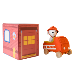 Voiture avec Chien Pilote et son garage OLLI ELLA, Holdie Dog Chief