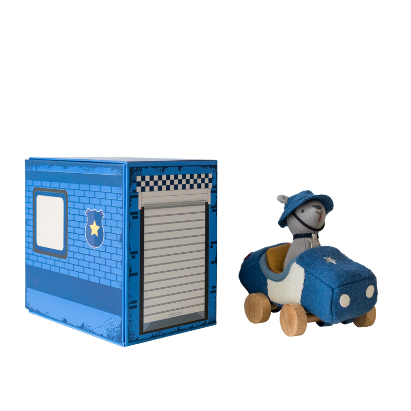 Voiture avec Chien Pilote et son garage OLLI ELLA, Holdie Dog Officer