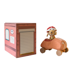 Voiture avec Chien Pilote et son garage OLLI ELLA, Holdie Dog Racer Girl