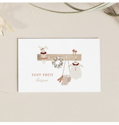 Carte Tout Petit Trésor Fille et son enveloppe kraft ATELIER ORANGER