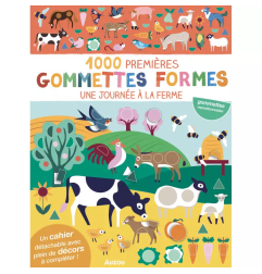 Cahier Mes 1000 Premières Gommettes Formes Une Journée à la Ferme AUZOU