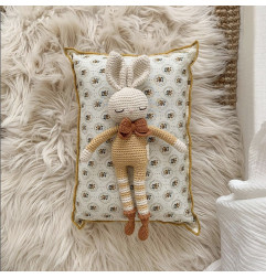 Doudou Lapin en crochet PATTI OSLO, Mellow Yellow Jaune