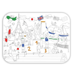 Set de table à colorier à l'infini Champion LES DROLES DE BOUILLES