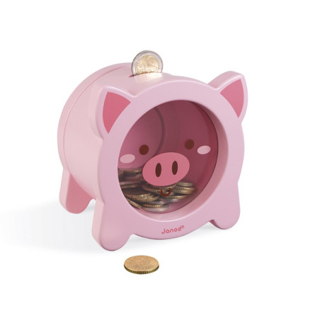 Tirelire cochon rose JANOD