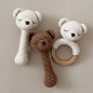 Hochet Doudou Petit Ours Brun en crochet PATTI OSLO
