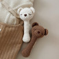 Hochet Doudou Petit Ours Brun en crochet PATTI OSLO