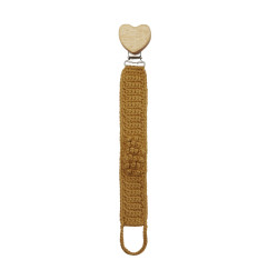 Attache-sucette en crochet PATTI OSLO, Ocre