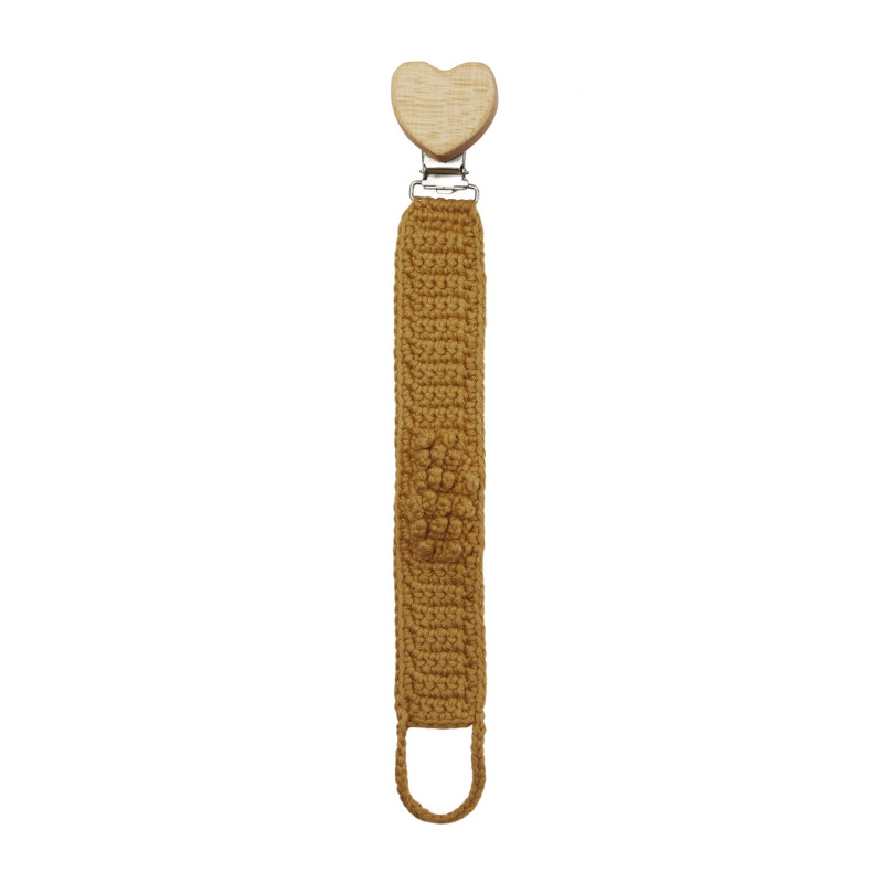 Attache-sucette en crochet PATTI OSLO, Ocre