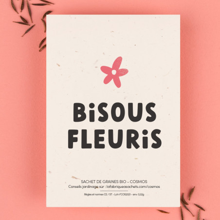 Sachet de graines Bisous Fleuris (Cosmos) LA FABRIQUE A SACHETS