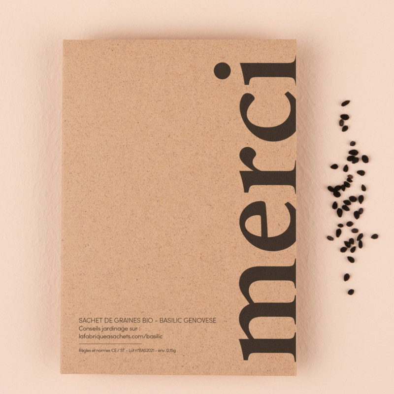 Sachet de graines Merci (Basilic) LA FABRIQUE A SACHETS