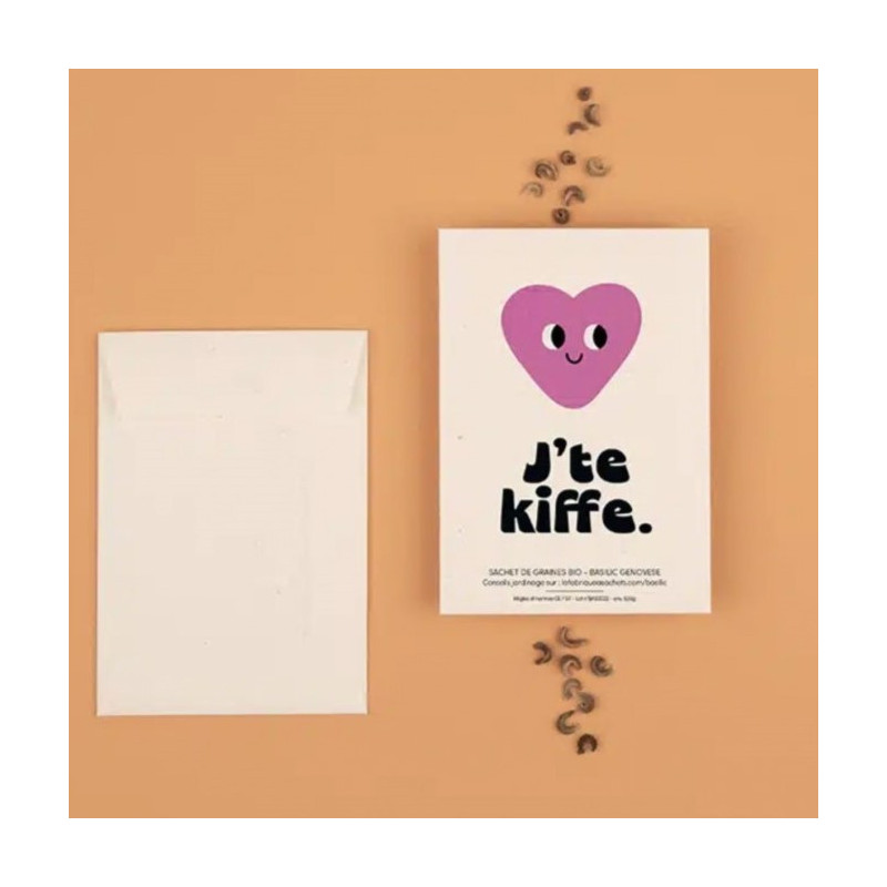 Sachet de graines J'Te Kiffe (Basilic) LA FABRIQUE A SACHETS Sachet de graines J'Te Kiffe (Basilic) LA FABRIQUE A SACHETS