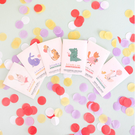 Sachet de graines Invitation Anniversaire Chat (Basilic) LA FABRIQUE A SACHETS