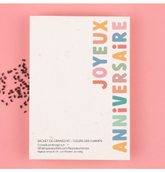 Sachet de graines Joyeux Anniversaire (Fleurs des Champs) LA FABRIQUE A SACHETS