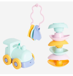 Coffret de 3 jeux d'éveil et de bain LE JOUET SIMPLE, turquoise