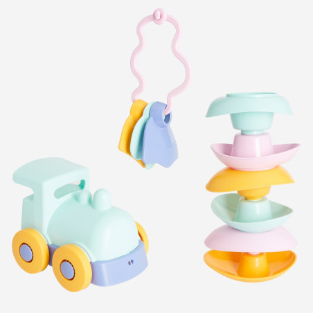 Coffret de 3 jeux d'éveil et de bain LE JOUET SIMPLE, turquoise