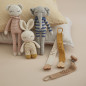 Attache-sucette en crochet PATTI OSLO, Sable Attache-sucette en crochet PATTI OSLO, Sable